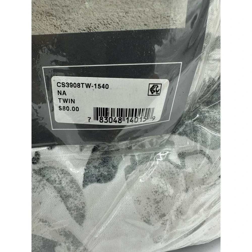 Pem America, Black and White 2-Pc. Floral-Print Twin Comforter Set